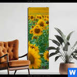 Bild Edelstahloptik Sonnenblumenfeld Schmal Produktvorschau mit dem Bild Sonnenblumenfeld im Format Schmal.