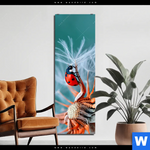 Bild Edelstahloptik Sonnenkaefer Auf Pusteblume Schmal Produktvorschau mit dem Bild Sonnenkäfer auf Pusteblume im Format Schmal.