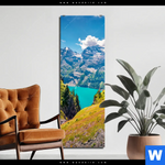 Bild Edelstahloptik Sonniger Tag Am Gletscher Schmal Produktvorschau mit dem Bild Sonniger Tag am Gletscher im Format Schmal.