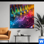 Bild Edelstahloptik Sound Wave Quadrat Produktvorschau mit dem Bild Sound Wave im Format Quadrat.