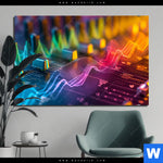 Bild Edelstahloptik Sound Wave Querformat Produktvorschau mit dem Bild Sound Wave im Format Querformat.