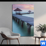 Bild Edelstahloptik Steg Ins Meer Hochformat Produktvorschau mit dem Bild Steg ins Meer im Format Hochformat.