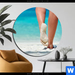 Bild Edelstahloptik Strandspaziergang Rund Produktvorschau mit dem Bild Strandspaziergang im Format Rund.