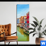 Bild Edelstahloptik Strassen Von Venedig Schmal Produktvorschau mit dem Bild Straßen von Venedig im Format Schmal.