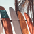 Bild Edelstahloptik Surfbretter Und Palmen Quadrat Zoom