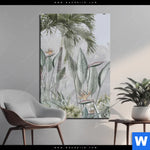 Bild Edelstahloptik Tropische Baeume Und Blaetter Hochformat Produktvorschau mit dem Bild Tropische Bäume und Blätter im Format Hochformat.