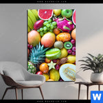 Bild Edelstahloptik Tropische Fruechte Hochformat Produktvorschau mit dem Bild Tropische Früchte im Format Hochformat.