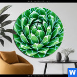 Bild Edelstahloptik Tropische Pflanze Rund Produktvorschau mit dem Bild Tropische Pflanze im Format Rund.