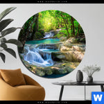 Bild Edelstahloptik Tropischer Wasserfall Rund Produktvorschau mit dem Bild Tropischer Wasserfall im Format Rund.