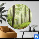 Bild Edelstahloptik Unberuehrte Natur Der Wald Rund Produktvorschau mit dem Bild Unberührte Natur - Der Wald im Format Rund.