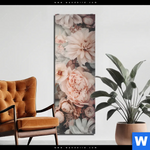 Bild Edelstahloptik Vintage Blueten Im Retro Stil Schmal Produktvorschau mit dem Bild Vintage Blüten im Retro-Stil im Format Schmal.