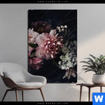Bild Edelstahloptik Vintage Blumen Hochformat Produktvorschau mit dem Bild Vintage Blumen im Format Hochformat.