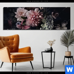 Bild Edelstahloptik Vintage Blumen Panorama Produktvorschau mit dem Bild Vintage Blumen im Format Panorama.