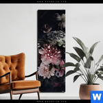 Bild Edelstahloptik Vintage Blumen Schmal Produktvorschau mit dem Bild Vintage Blumen im Format Schmal.