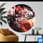 Bild Edelstahloptik Vintage Blumenstrauss Rund Produktvorschau mit dem Bild Vintage Blumenstrauß im Format Rund.