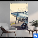 Bild Edelstahloptik Vintage Flugzeug Hochformat Produktvorschau mit dem Bild Vintage Flugzeug im Format Hochformat.