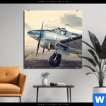 Bild Edelstahloptik Vintage Flugzeug Quadrat Produktvorschau mit dem Bild Vintage Flugzeug im Format Quadrat.