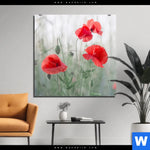 Bild Edelstahloptik Vintage Klatschmohn Quadrat Produktvorschau mit dem Bild Vintage Klatschmohn im Format Quadrat.