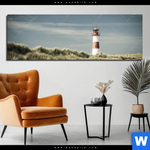 Bild Edelstahloptik Vintage Leuchtturm Panorama Produktvorschau mit dem Bild Vintage Leuchtturm im Format Panorama.