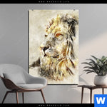 Bild Edelstahloptik Vintage Loewe Hochformat Produktvorschau mit dem Bild Vintage Löwe im Format Hochformat.