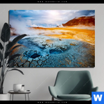 Bild Edelstahloptik Vulkan Island Querformat Produktvorschau mit dem Bild Vulkan Island im Format Querformat.