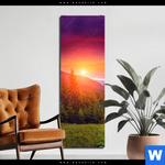 Bild Edelstahloptik Wald Bei Sonnenuntergang Schmal Produktvorschau mit dem Bild Wald bei Sonnenuntergang im Format Schmal.