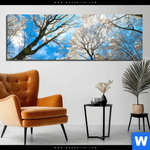 Bild Edelstahloptik Wald Im Winter Panorama Produktvorschau mit dem Bild Wald im Winter im Format Panorama.