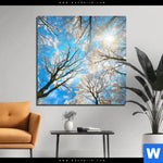 Bild Edelstahloptik Wald Im Winter Quadrat Produktvorschau mit dem Bild Wald im Winter im Format Quadrat.