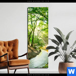 Bild Edelstahloptik Wald Mit Bach Schmal Produktvorschau mit dem Bild Wald mit Bach im Format Schmal.