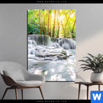 Bild Edelstahloptik Wald Wasserfall No 1 Hochformat Produktvorschau mit dem Bild Wald & Wasserfall No. 1 im Format Hochformat.