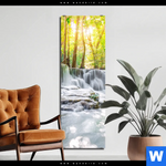 Bild Edelstahloptik Wald Wasserfall No 1 Schmal Produktvorschau mit dem Bild Wald & Wasserfall No. 1 im Format Schmal.