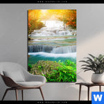 Bild Edelstahloptik Wald Wasserfall No 5 Hochformat Produktvorschau mit dem Bild Wald & Wasserfall No. 5 im Format Hochformat.