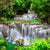 Bild Edelstahloptik Wald Wasserfall No 6 Quadrat Motivvorschau
