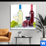Bild Edelstahloptik Wein In Flaschen Und Glaesern Quadrat Produktvorschau mit dem Bild Wein in Flaschen und Gläsern im Format Quadrat.