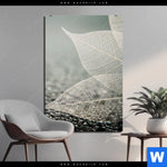 Bild Edelstahloptik Weisse Blaetter Hochformat Produktvorschau mit dem Bild Weiße Blätter im Format Hochformat.