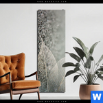 Bild Edelstahloptik Weisse Blaetter Schmal Produktvorschau mit dem Bild Weiße Blätter im Format Schmal.