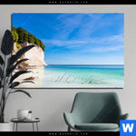 Bild Edelstahloptik Weisse Kreidefelswand Am Meer Querformat Produktvorschau mit dem Bild Weiße Kreidefelswand am Meer im Format Querformat.