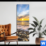 Bild Edelstahloptik Wellen Des Meeres Schmal Produktvorschau mit dem Bild Wellen des Meeres im Format Schmal.