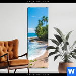 Bild Edelstahloptik Wilder Karibischer Strand Schmal Produktvorschau mit dem Bild Wilder karibischer Strand im Format Schmal.