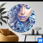 Bild Edelstahloptik Winter Schoenheit Rund Produktvorschau mit dem Bild Winter Schönheit im Format Rund.