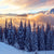 Alu-Dibond Bild | Winterliches Gebirge | Rund