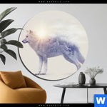 Bild Edelstahloptik Wolf Wald No 1 Rund Produktvorschau mit dem Bild Wolf & Wald No.1 im Format Rund.