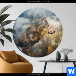 Bild Edelstahloptik Wolf Wald No 2 Rund Produktvorschau mit dem Bild Wolf & Wald No.2 im Format Rund.