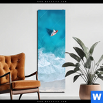 Bild Edelstahloptik Yacht Im Meer Schmal Produktvorschau mit dem Bild Yacht im Meer im Format Schmal.