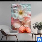 Bild Edelstahloptik Zarte Bluetenpracht Hochformat Produktvorschau mit dem Bild Zarte Blütenpracht im Format Hochformat.