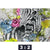 Bild Edelstahloptik Zebra Blumen Querformat Motivorschau Seitenverhaeltnis 3 2