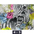 Bild Edelstahloptik Zebra Blumen Querformat Motivorschau Seitenverhaeltnis 4 3