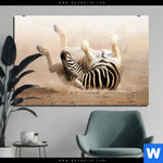 Bild Edelstahloptik Zebra Staub Querformat Produktvorschau mit dem Bild Zebra & Staub im Format Querformat.