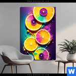 Bild Edelstahloptik Zitronen Neon Farbe Hochformat Produktvorschau mit dem Bild Zitronen Neon Farbe im Format Hochformat.