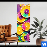 Bild Edelstahloptik Zitronen Neon Farbe Schmal Produktvorschau mit dem Bild Zitronen Neon Farbe im Format Schmal.